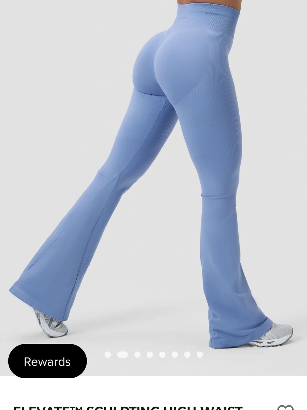 High-Waist Sculpting Flare Leggings - Blue